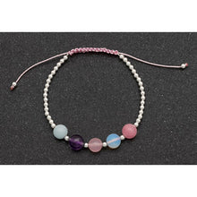 Load image into Gallery viewer, Gem Stone Woven Bracelet - Stress
