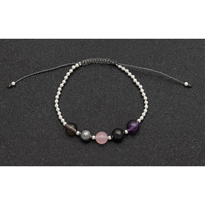 Gem Stone Woven Bracelet - Protection