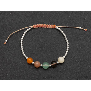 Gem Stone Woven Bracelet - Happiness