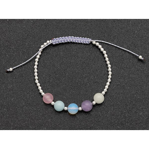 Gem Stone Woven Bracelet - Peace