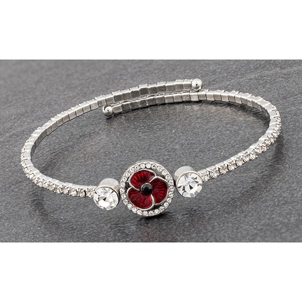 Poppy & Diamante Bangle