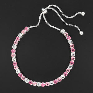 All The Pinks Silver Plated Friendship Bracelet