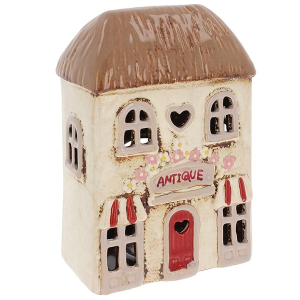 Village Pottery Antique Shop House T-Light Holder