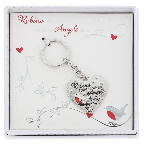 Robins Appear When Angels Are Near Keyring
