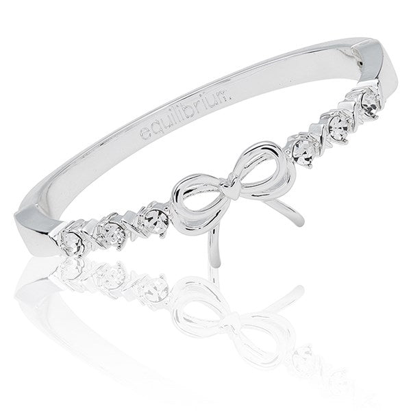 Eternal Bow Kisses Silver Plated Bangle