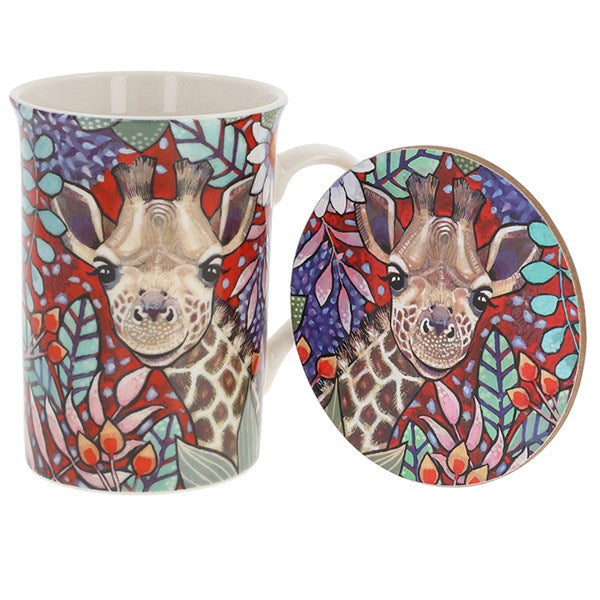 Penny Gaj Giraffe Mug & Coaster