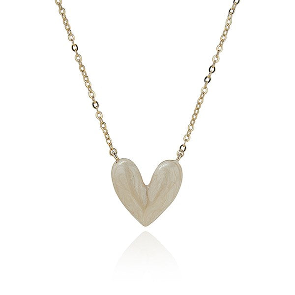 Iced Gem Heart Gold Plated Necklace