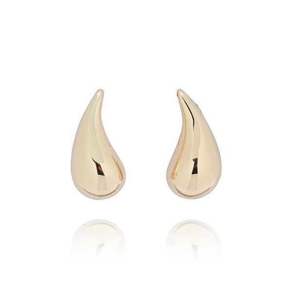 Raindrops Stud Droplet Gold Plated Earrings