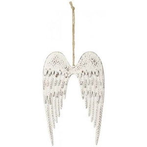 White Hanging Angel Wings