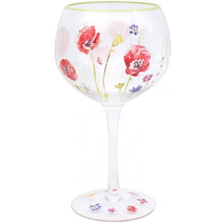 Poppy Gin Glass