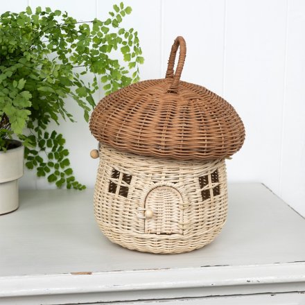 Rattan Mushroom House Storage Basket