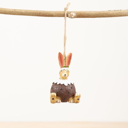 Christmas Pudding Bunny Hanger
