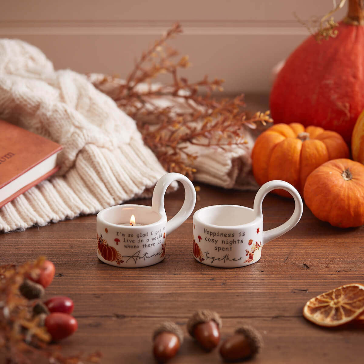 Autumn Pumpkin T-Light Holders