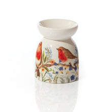 Load image into Gallery viewer, Robin Forget Me Not Ceramic Wax Warmer / Burner
