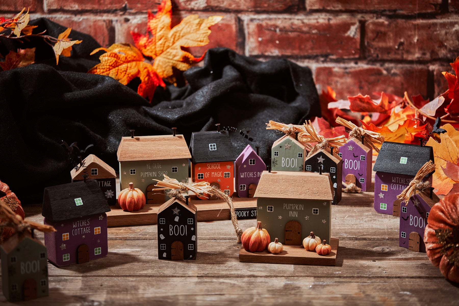 Spooky Street - Wooden Block - Halloween
