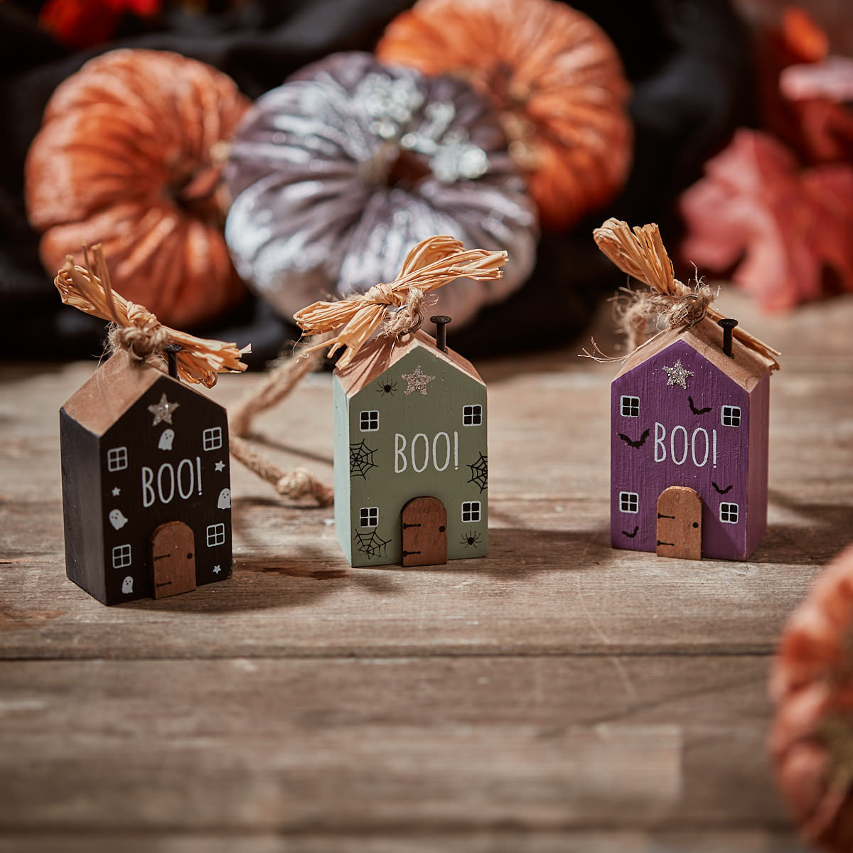 House Boo - Wooden Block - Hanging