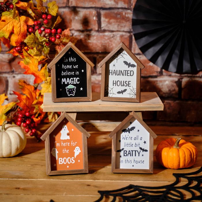 Halloween Framed House Plaques
