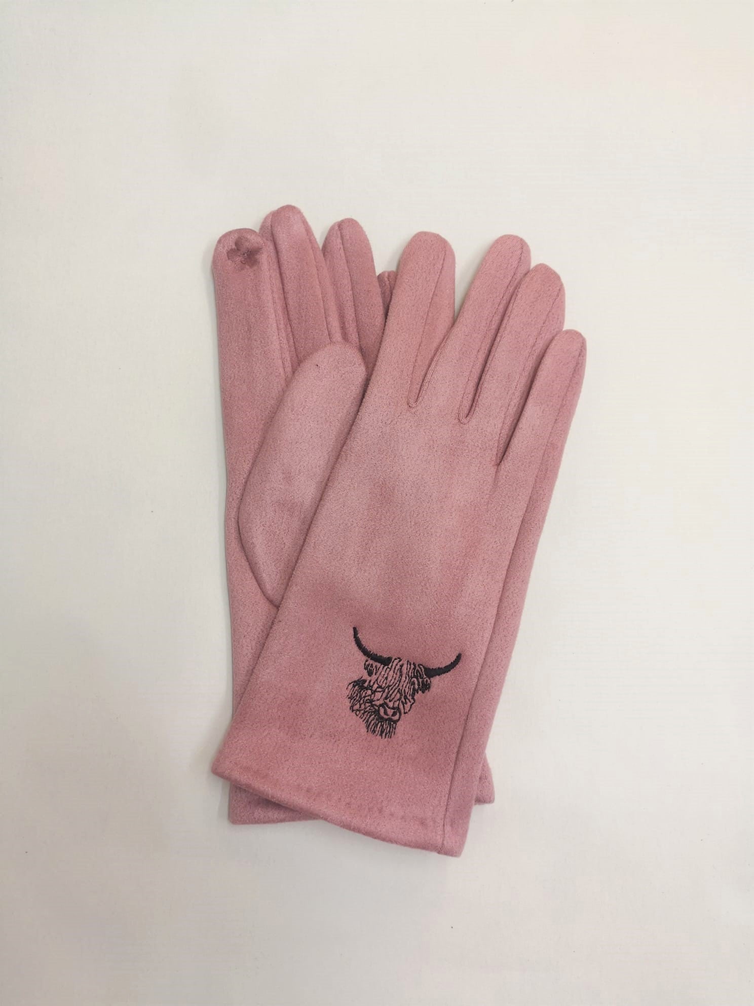 Highland Cow Gloves - Pink