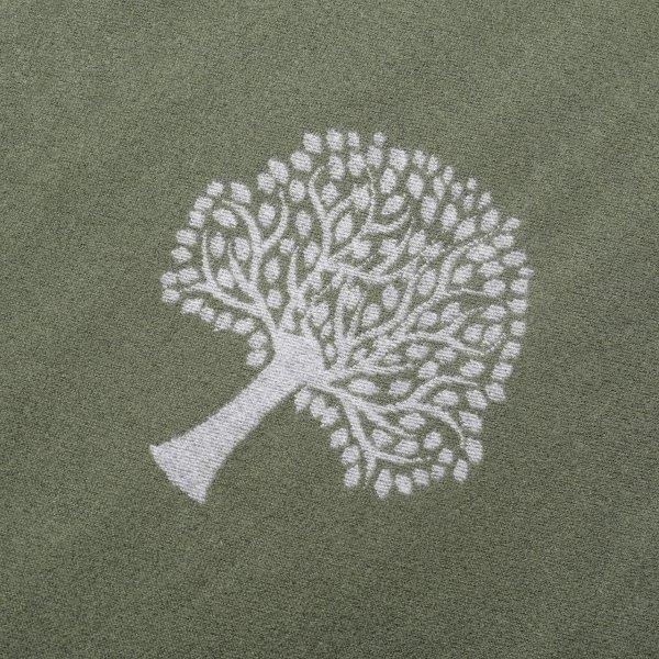 Cashmere Tree Of Life Scarf - Olive/Grey