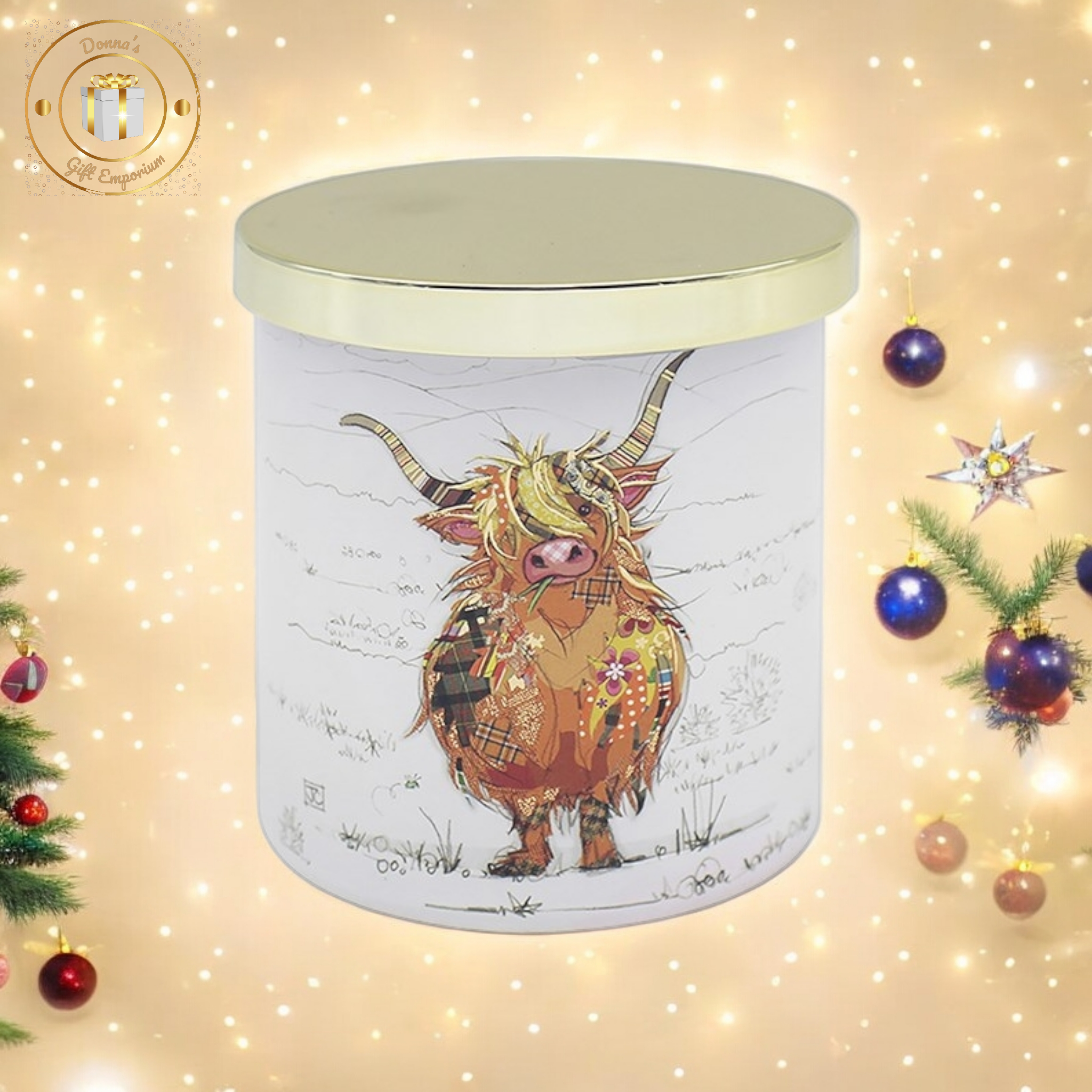 Hamish Highland Cow Bug Art Candle