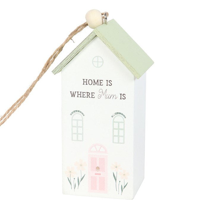 Home Is Where Mum Is Wooden Hanging House