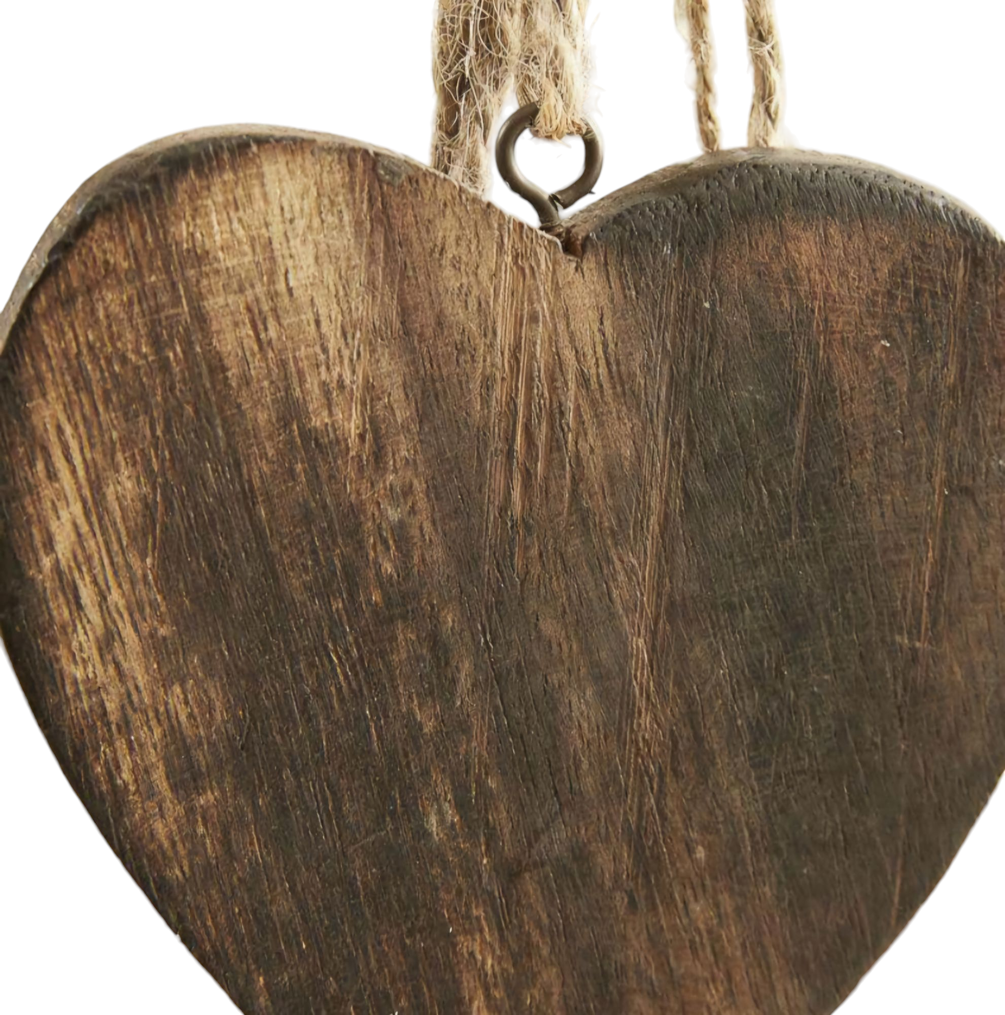 Hanging Trio of Wooden Hearts