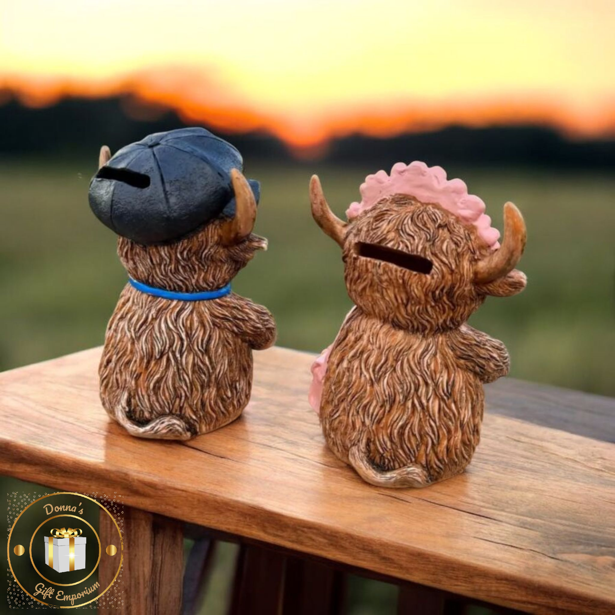 Highland Cow With Handbag- Money Bank