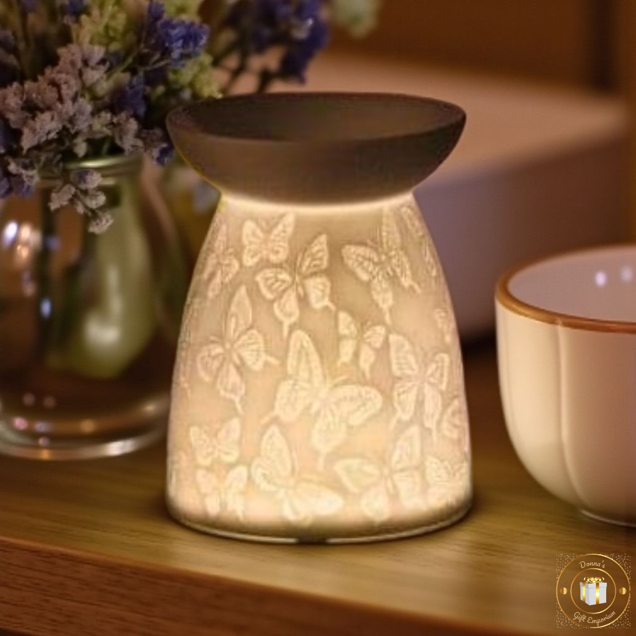 Ceramic Butterfly Wax Warmer Oil Burner