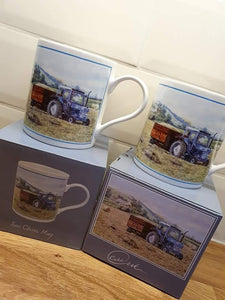 Country Mug - Blue Tractor