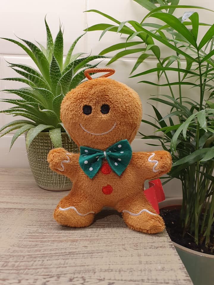 Gingerbread Soft Toy Green Donna's Gift Emporium