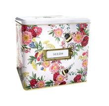 Load image into Gallery viewer, Floral Bee Seed Tin
