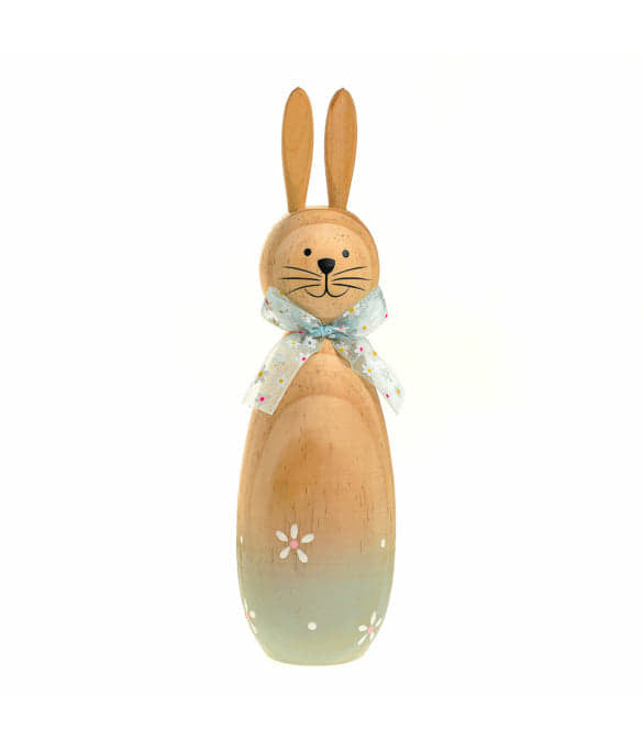 Wooden Tall Floral Bunny Rabbit ..