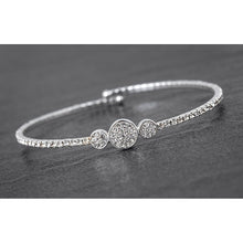 Load image into Gallery viewer, Circles - Silver Plated Bangle
