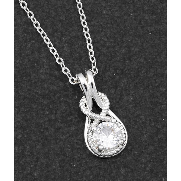 Love Knott Silver Infinity Necklace