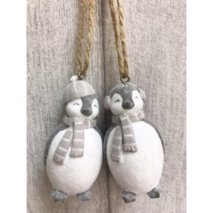 Winteted Hanging Penguins - Set of 3 .
