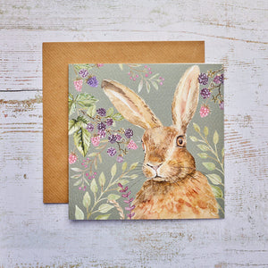 Hare & Berries Card - Blank