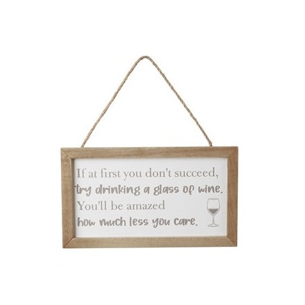 'If At First You Don't Succeed...' Hanging Sign