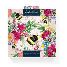 Load image into Gallery viewer, Pink Bee Thank You Card - Box Set of 6 Cards

