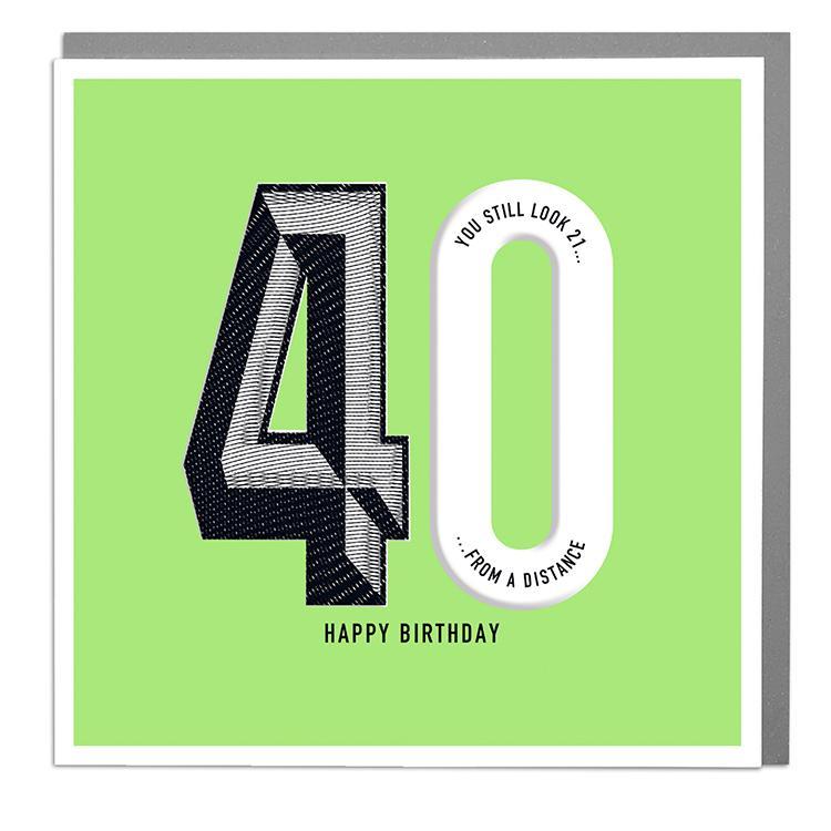 40th Happy Birthday Card .