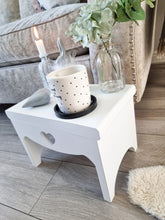Load image into Gallery viewer, White Wooden Stool
