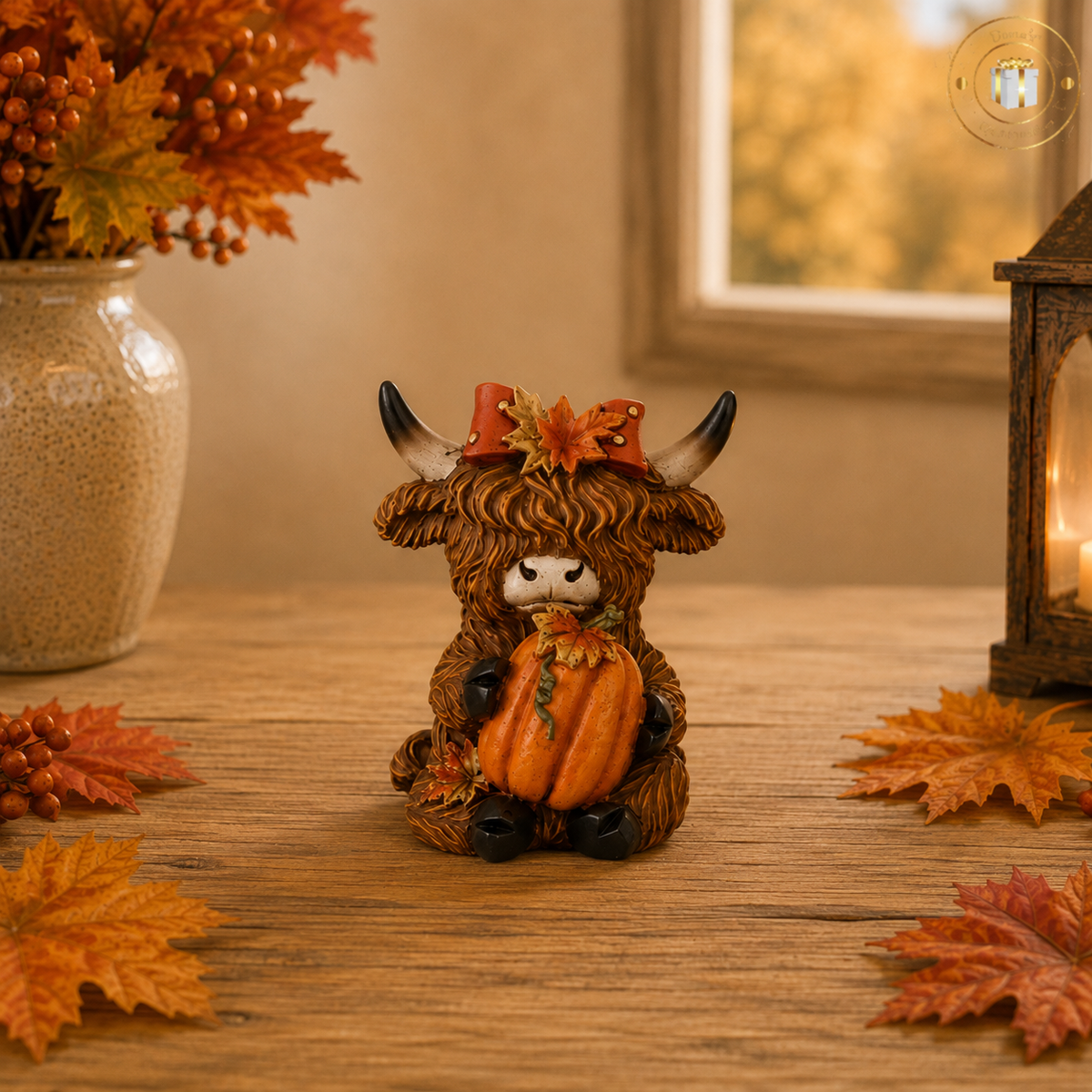Autumn Highland Cow Ornaments - 4 Designs
