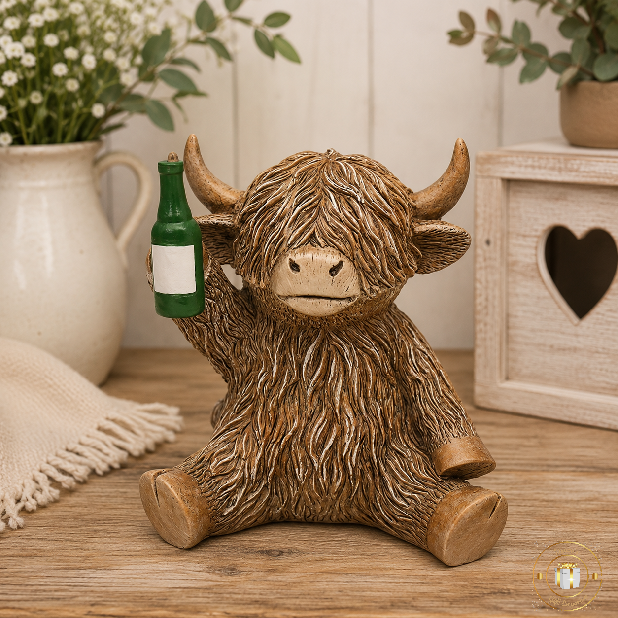 Beer Bottle Bert Highland Cow