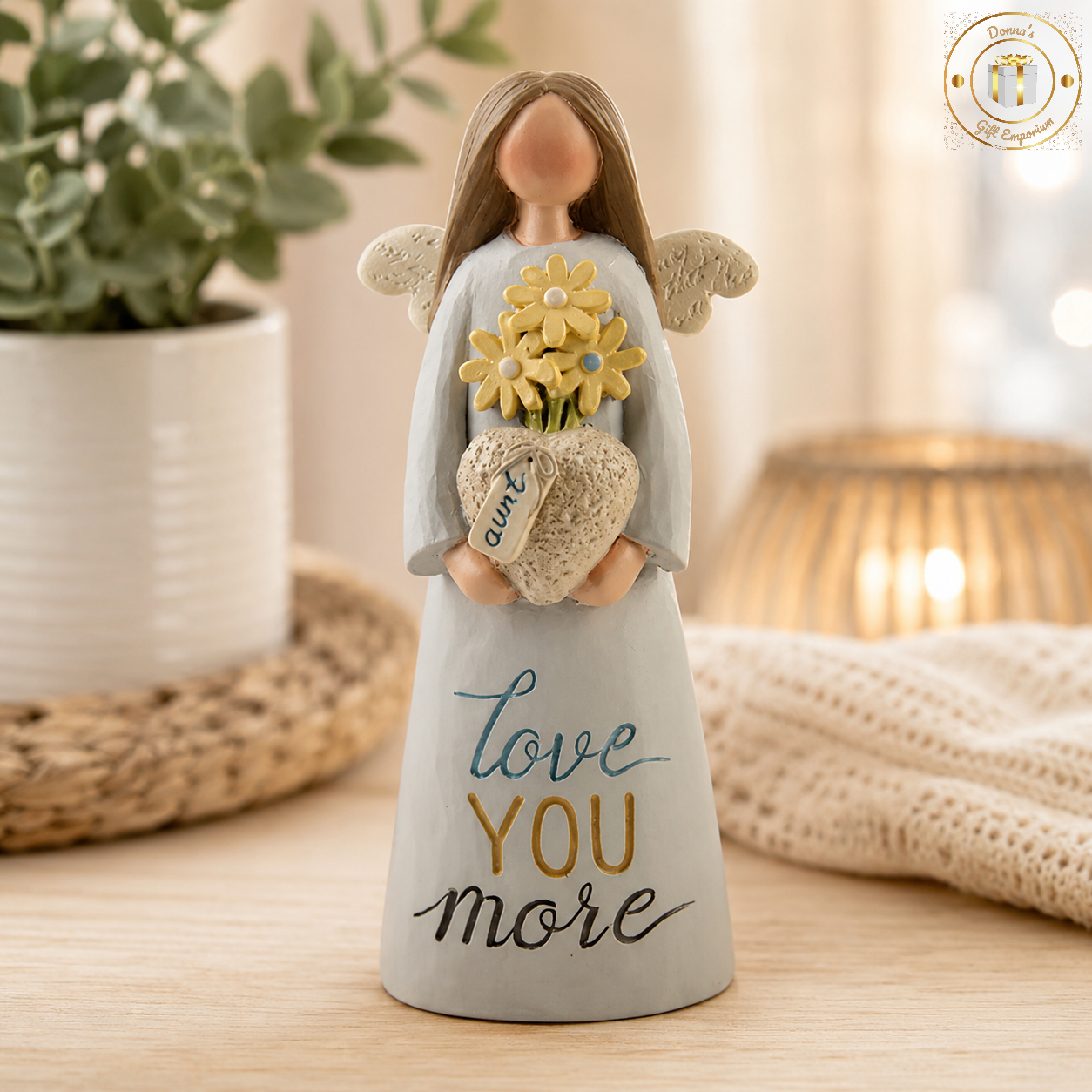 Feather & Grace Aunt Love You More Angel Figurine