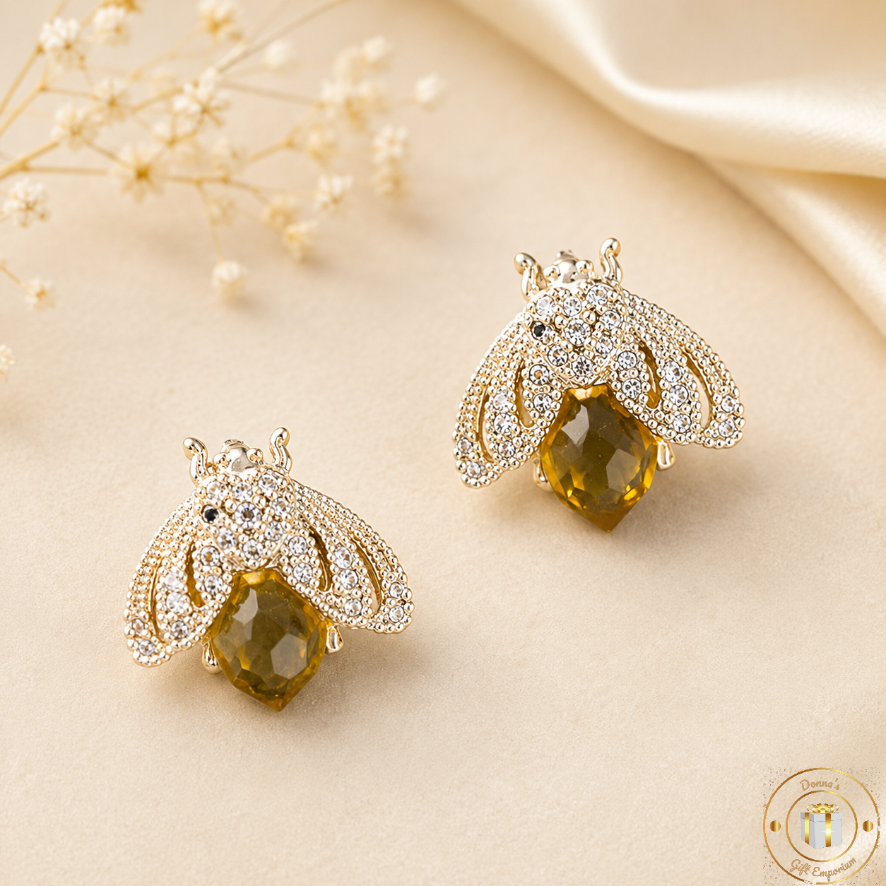 Honey Bee Detailed Bee Earrings