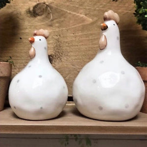 Ceramic Chickens - Pair