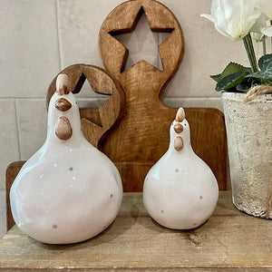 Ceramic Chickens - Pair