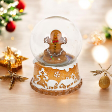 Load image into Gallery viewer, Gingerbread Snow Globe Christmas Decoration
