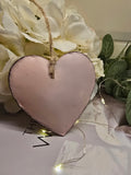 Pastel Coloured Metal Hanging Hearts