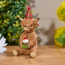 Load image into Gallery viewer, Summer Fun Highland Cows - Reading, Plant, Tea Cup, Tartan Jumper, Birthday
