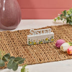 Floral Wooden Block With Verse - Mum Nan Sister Daughter Friend